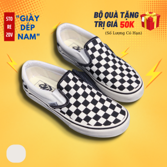 [Tặng Kèm Hộp + Vớ] Giày Nam Nữ Lười Vans Caro Bản Mới Nhất Giày thể thao Giày nam nữ Giày vans Giày bata Giày sneaker Giày nike Giày adidas Giày converse