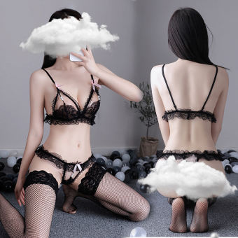 Bộ đồ lót ren đính hạt lọt khe quyến rũ