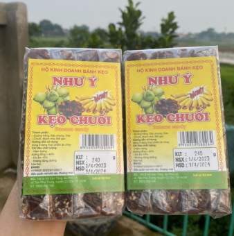 Kẹo Chuối Đậu Phộng/ Kẹo Mè Xửng Đậu Phộng gói 240Gram