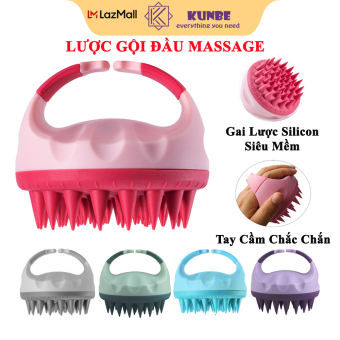 Lược Gội Đầu Massage KUNBE Gai Silicone Siêu Mềm Giảm Gàu, Ngăn Rụng Tóc