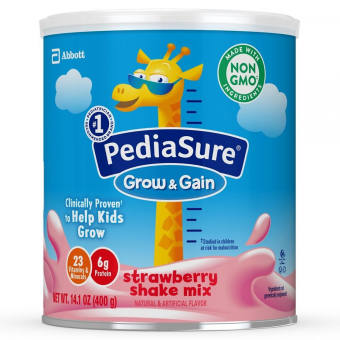 Sữa bột Pediasure Abbott grow and gain shake mix dành cho trẻ biếng ăn hương dâu hộp 400g - Extaste Store