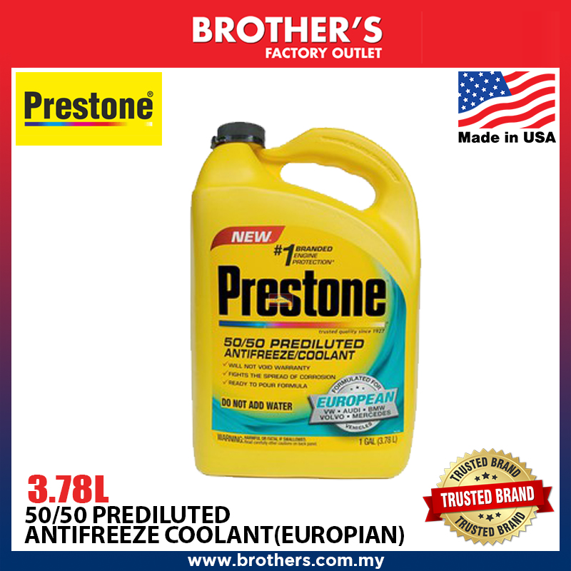 Prestone® 50/50 PREDILUTED ANTIFREEZE COOLANT (EUROPIAN) 3.78L Made In