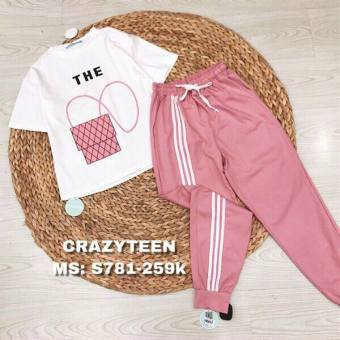 Set bộ thể thao áo thun tay ngắn kèm quần dài