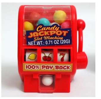 Máy bán kẹo xổ số Jackpot Slot Machine màu đỏ