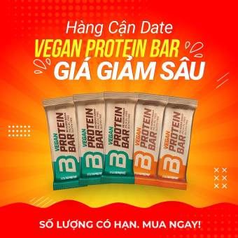 Thanh Bánh Vegan Protein Bar BiotechUSA – Hộp 20 Thanh