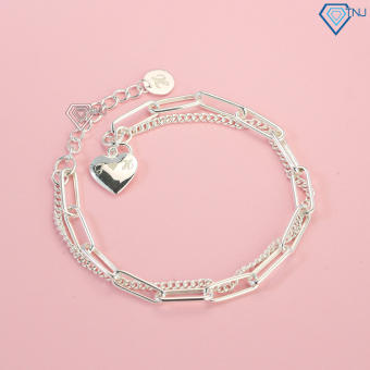 Lắc tay nữ móc xích cá tính bằng bạc khắc tên LTN0188 - Trang Sức TNJ