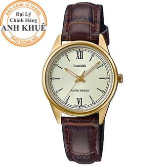 Đồng hồ nữ dây da Casio Anh Khuê LTP-V005GL-9BUDF