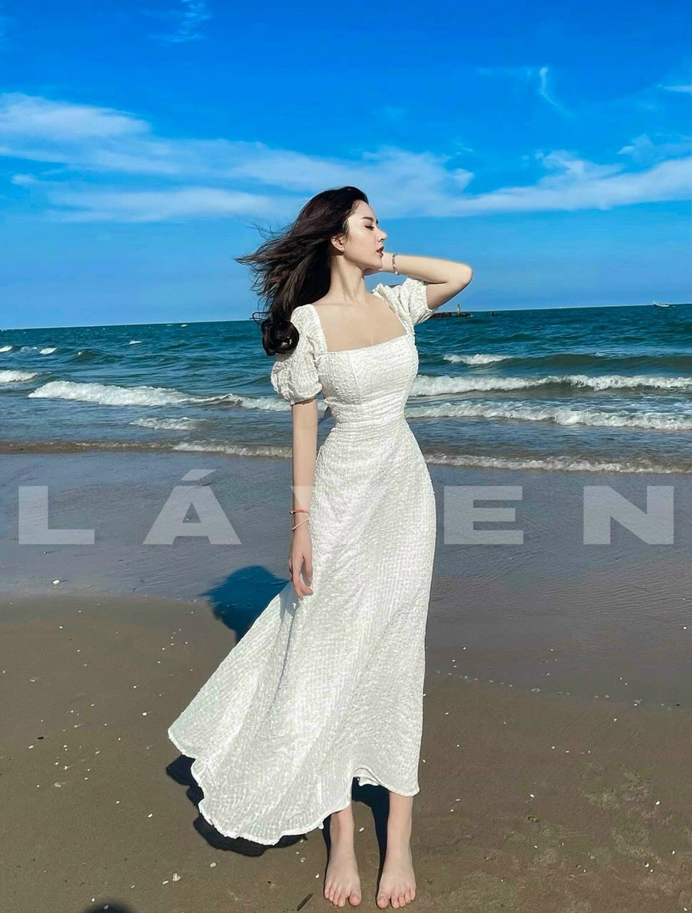 Đầm maxi đi biển trễ vai, đầm tiểu thư tay phồng, váy xòe dài, đầm đi biể maxi, đầm hở lưng đi biển, đầm cổ vuông, váy đi tiệc, váy công chúa, maxi đi biển, đầm cột dây