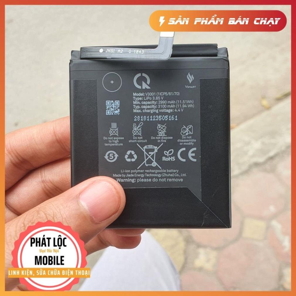 Pin vsmart active 1 zin chính hãng vsmart, dung lượng 3000mah, mã pin v3001, bảo hành 6 tháng