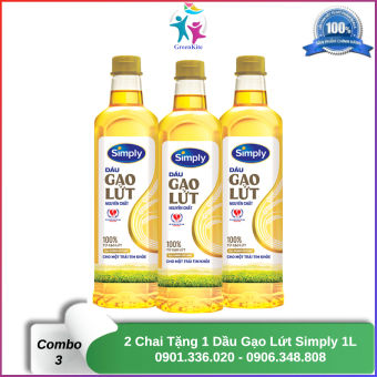 Mua 2 chai tặng 1 chai Dầu gạo lứt Simply 1L