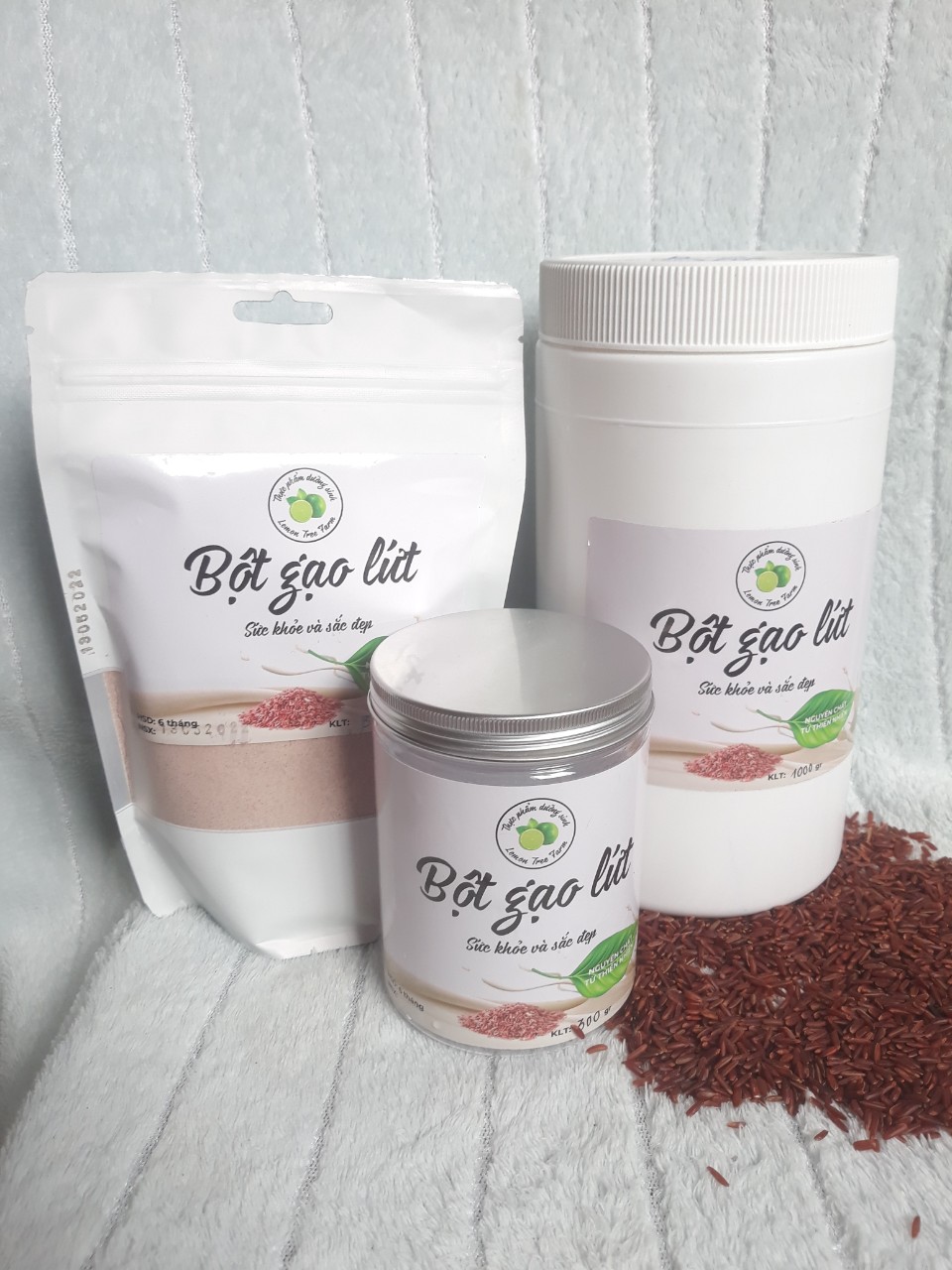 Bột gạo lứt đỏ dưỡng sinh-100 % gạo lứt sạch hữu cơ-gói 100gr