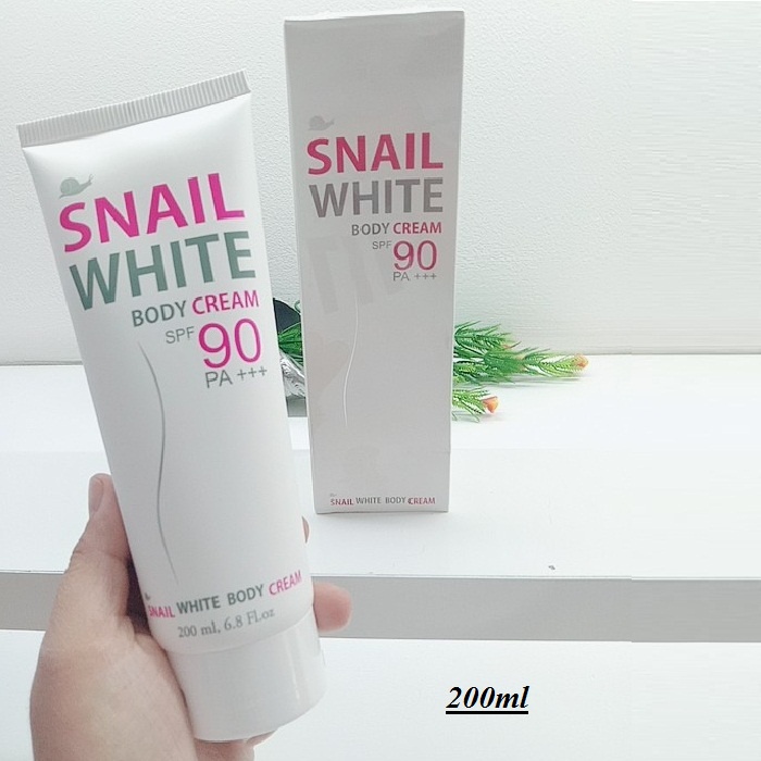 Kem body snail white dưỡng trắng da toàn thân spf 90+++ 200ml