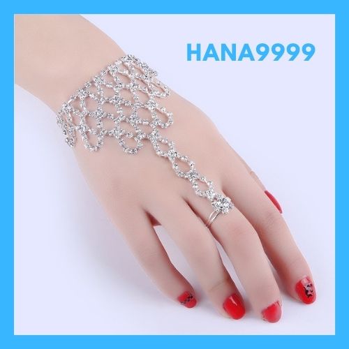 [HCM]Lắc tay nữ liền nhẫn tự điều chỉnh kích thước hình mắt lưới sang trọng kèm video