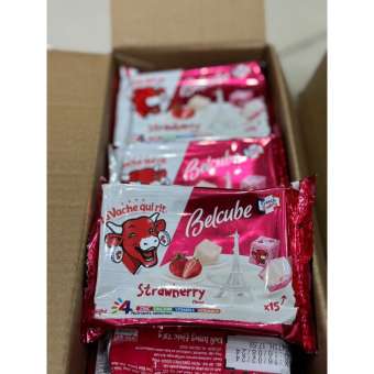 Phô mai con bò cười La Vache qui rit vị truyền thống hộp tròn, dạng túi phô mai vuông bò cười