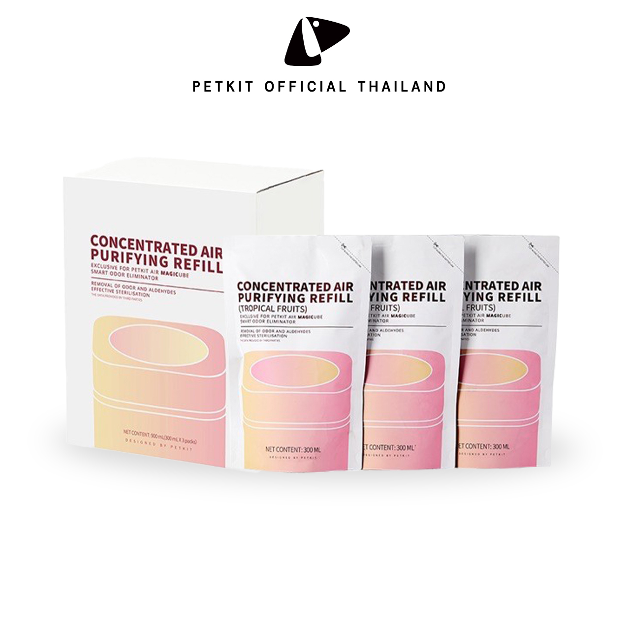PETKIT Air MagiCube Liquid Refill (3 Pack) น้ำยาดับกลิ่นสำหรับเครื่องฟอกอากาศอัตโนมัติ 300 ml. ราคา 695 บาท*ส่งฟรี