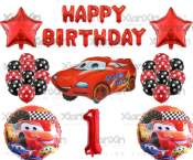 Happy Birthday Cars Theme - Happy Birthday Complete Set / Free 1pc. Cake Topper