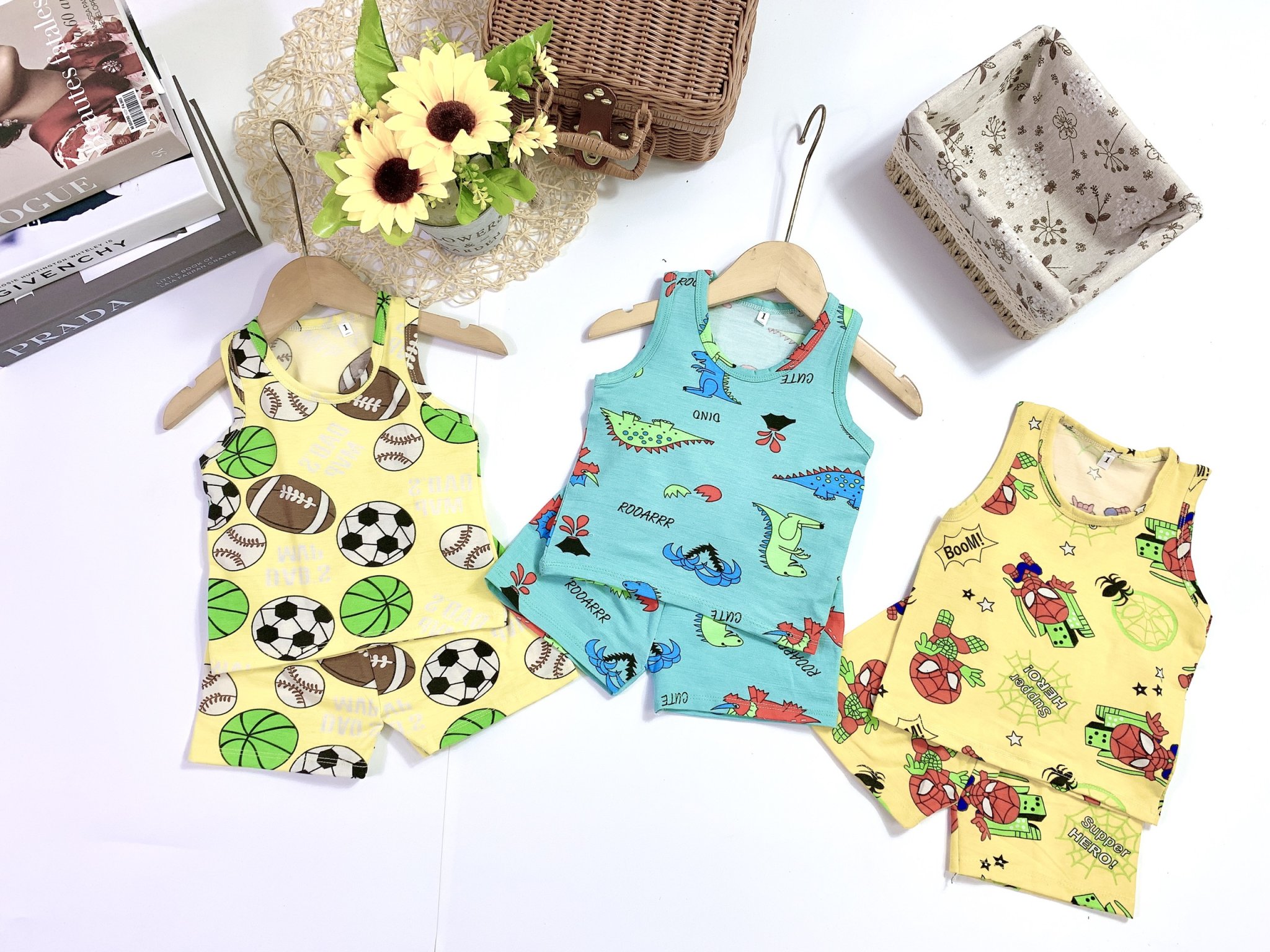 Xả kho bộ thun 3 lỗ cho bé trai, bé gái 3-16kg