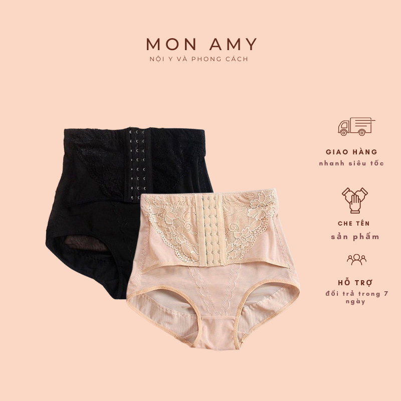 Quần lót gen nịt bụng định hình mon amy móc cài cho dáng eo thon
