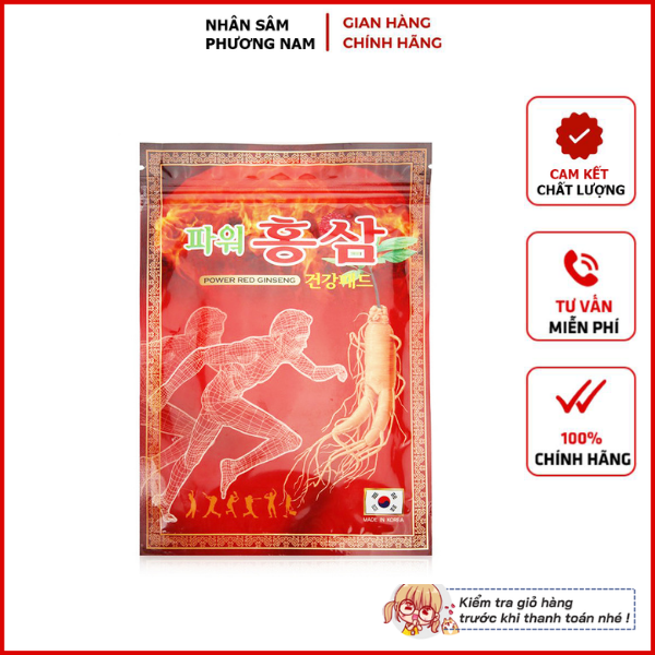Combo 10 Gói Cao Dán Hồng Sâm Đỏ Power Hàn Quốc 20 Miếng/Gói