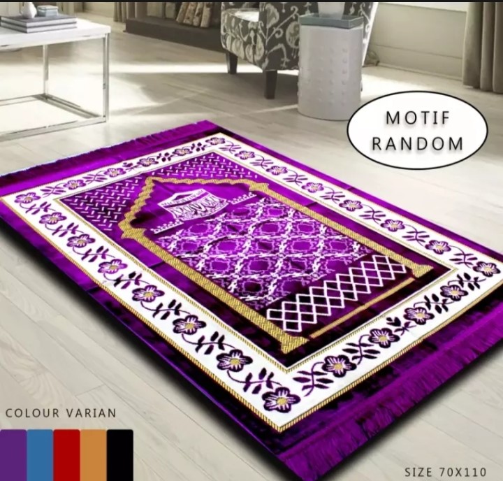 SAJADAH TURKY DEWASA PREMIUM UKURAN 110 X 70 CM BAHAN BELUDRU