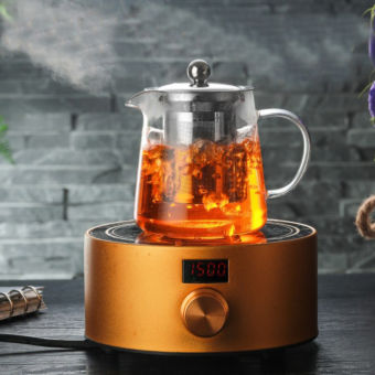 Bình thủy tinh pha trà có lõi lọc inox 304