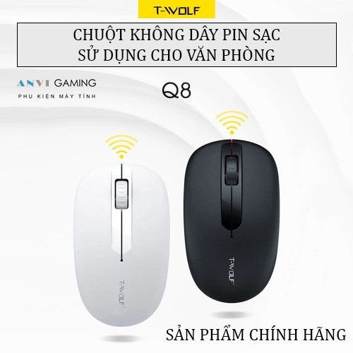 Chuột không dây văn phòng T-Wolf Q8 sạc quang 2.4 Ghz