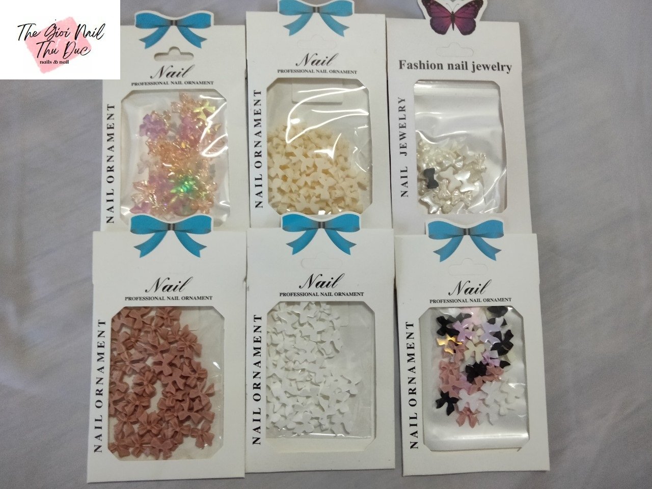 Charm nơ các loại trang trí móng