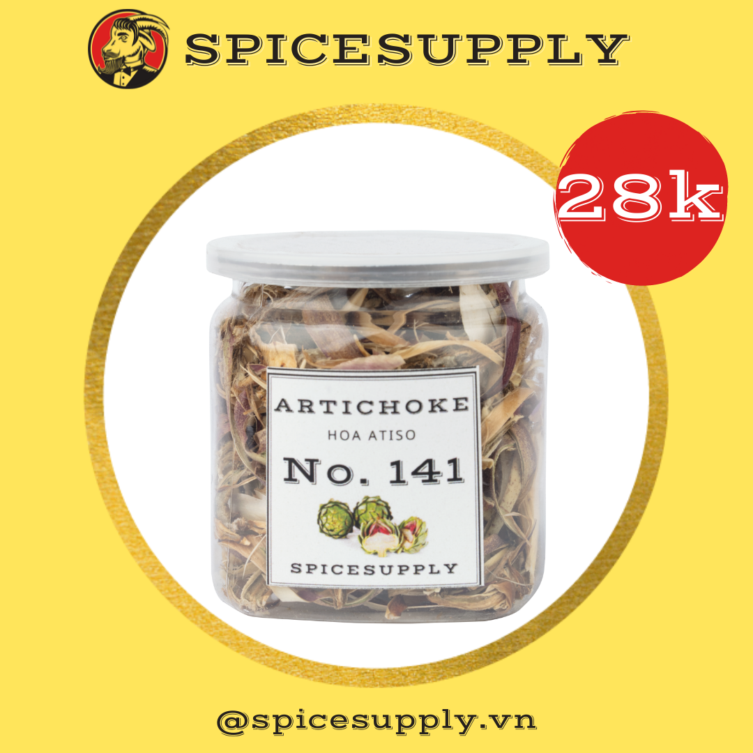 Hũ 25g artichoke - hoa atiso sấy khô 100% nguyên chất, đặc sản đà lạt