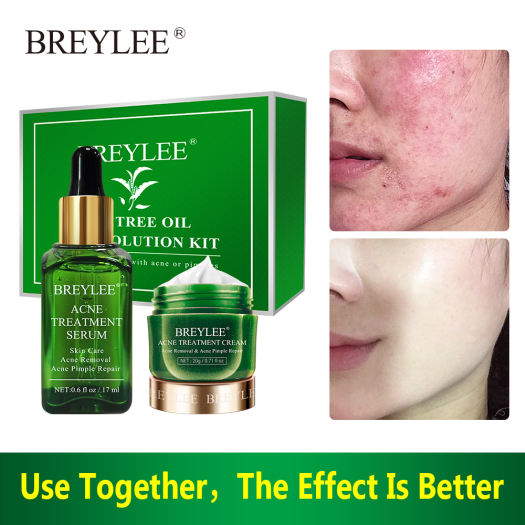 Serum BREYLEE Acne Treatment Kit Mụn Chăm Sóc Da Mặt Kem Dưỡng Da Mặt Skincare Mụn ẩn Chấm Mụn Serum Dưỡng Da Dàm Trắng 17ml