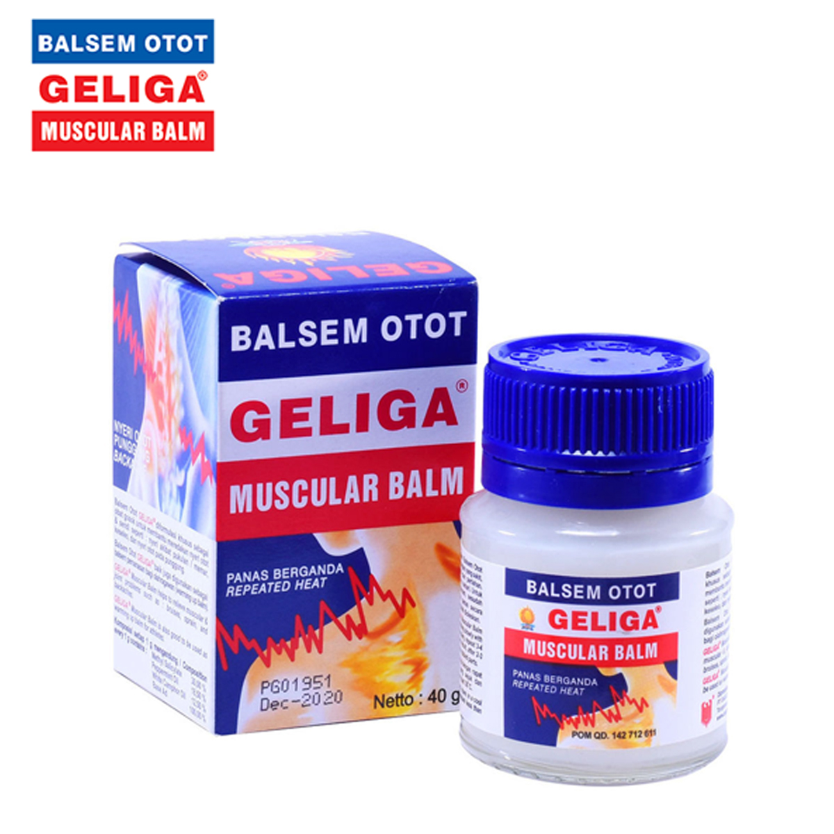 Dầu cù là lửa geliga muscular balm balsem otot 40 gram