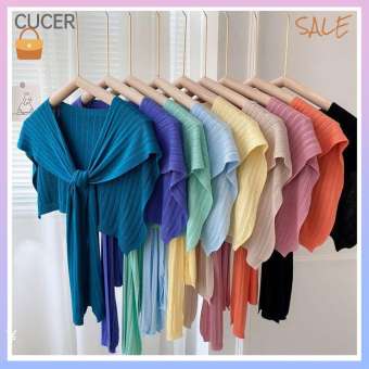 CBT Thời trang Khăn quàng cổ thắt nút Màu sắc tinh khiết Áo choàng chéo Khăn choàng phòng máy lạnh Khăn choàng chéo Áo choàng cổ giả Áo cánh Vai khăn quàng cổ Khăn choàng dệt kim