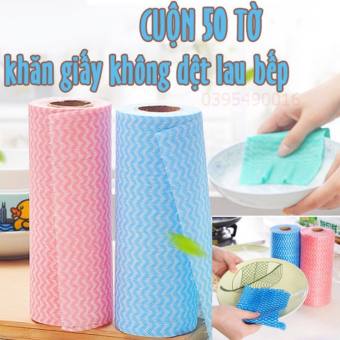 Khăn giấy lau đa năng bằng vải khô không dệt cho phòng nhà bếp tay giầy siêu sạch tiện dụng 50 tờ