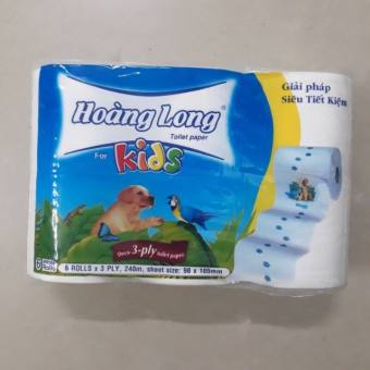 Giaays vệ sinh 6 cuộn không lỏi Hoàng long