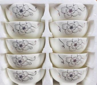 BỘ CHÉN SỨ OPAL 10 CÁI CAO CẤP- TÔ - CHÉN -ĐĨA- BỘ 10 CHÉN