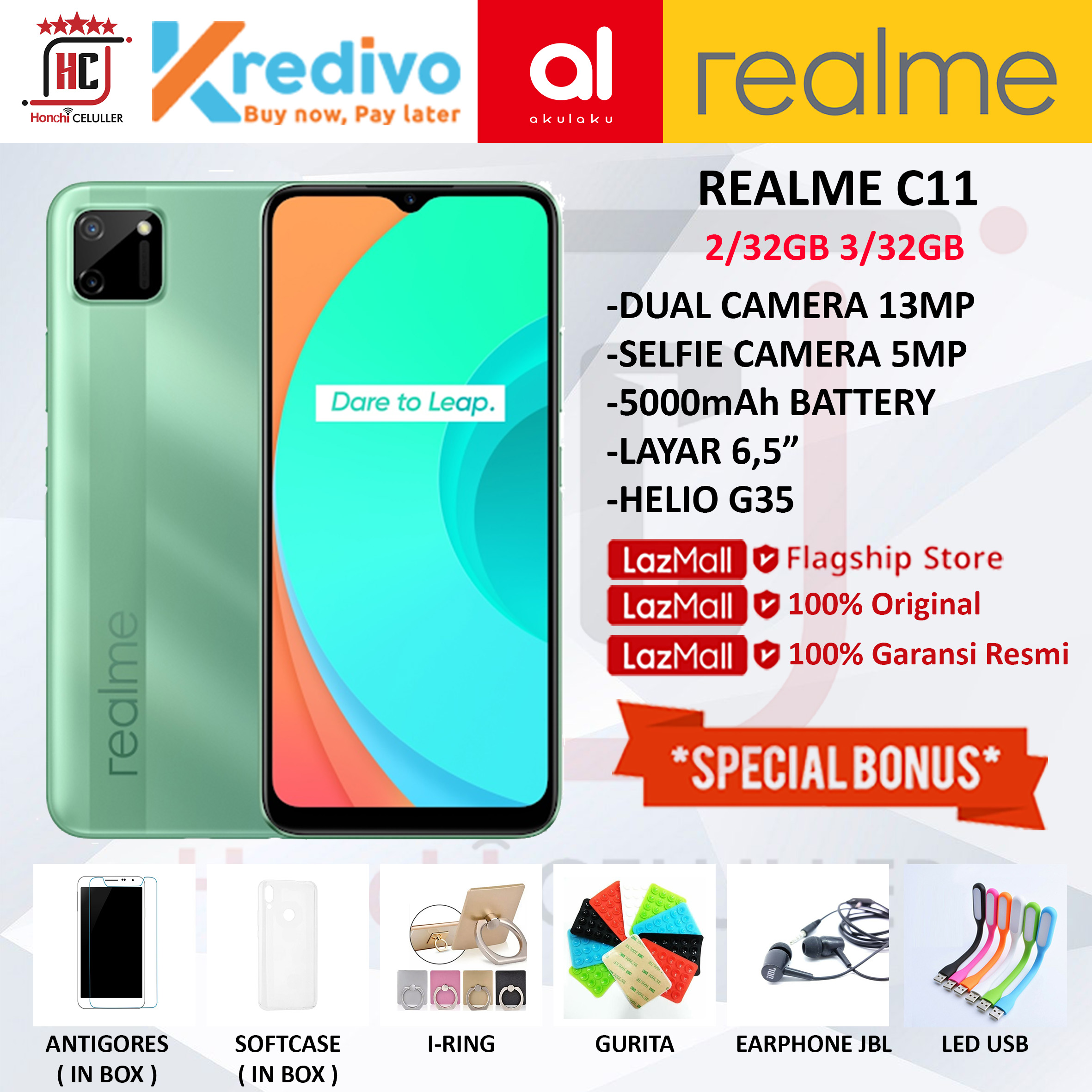 REALME C11 2/32GB GARANSI RESMI ORIGINAL FULL BONUS Giá 1,400,000 Đồng*Miễn phí vận chuyển