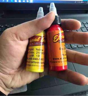 Mực xăm hình eternal học viên. Giá 2 màu đỏ & vàng như hình