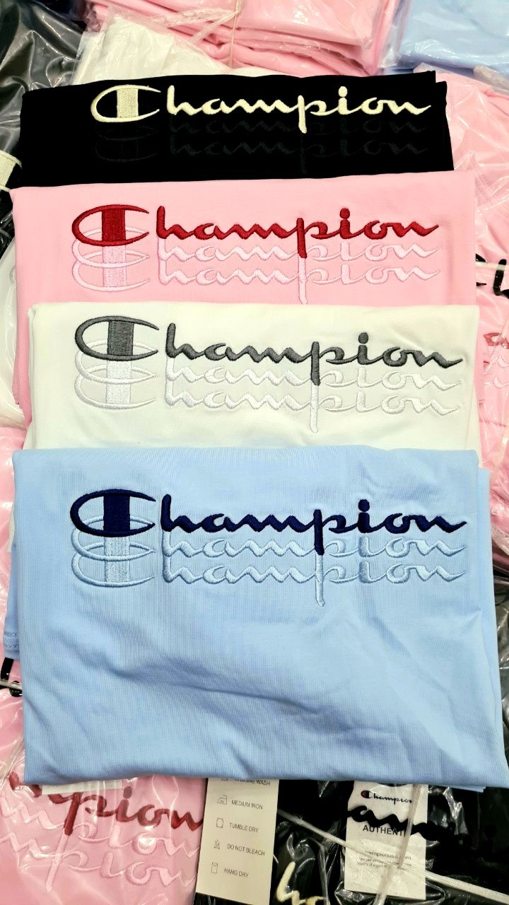 Áo phông nam, nữ Champion áo thun rộng nhiều màu