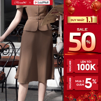 Chân váy nữ HeraDG thiết kế dáng xòe rủ trẻ trung thanh lịch chất liệu Recycle bảo vệ môi trường STBC3012J