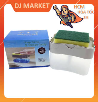 Hộp đựng nước rửa chén và miếng rửa chén bát 2 in 1 (tặng kèm miếng rửa chén)