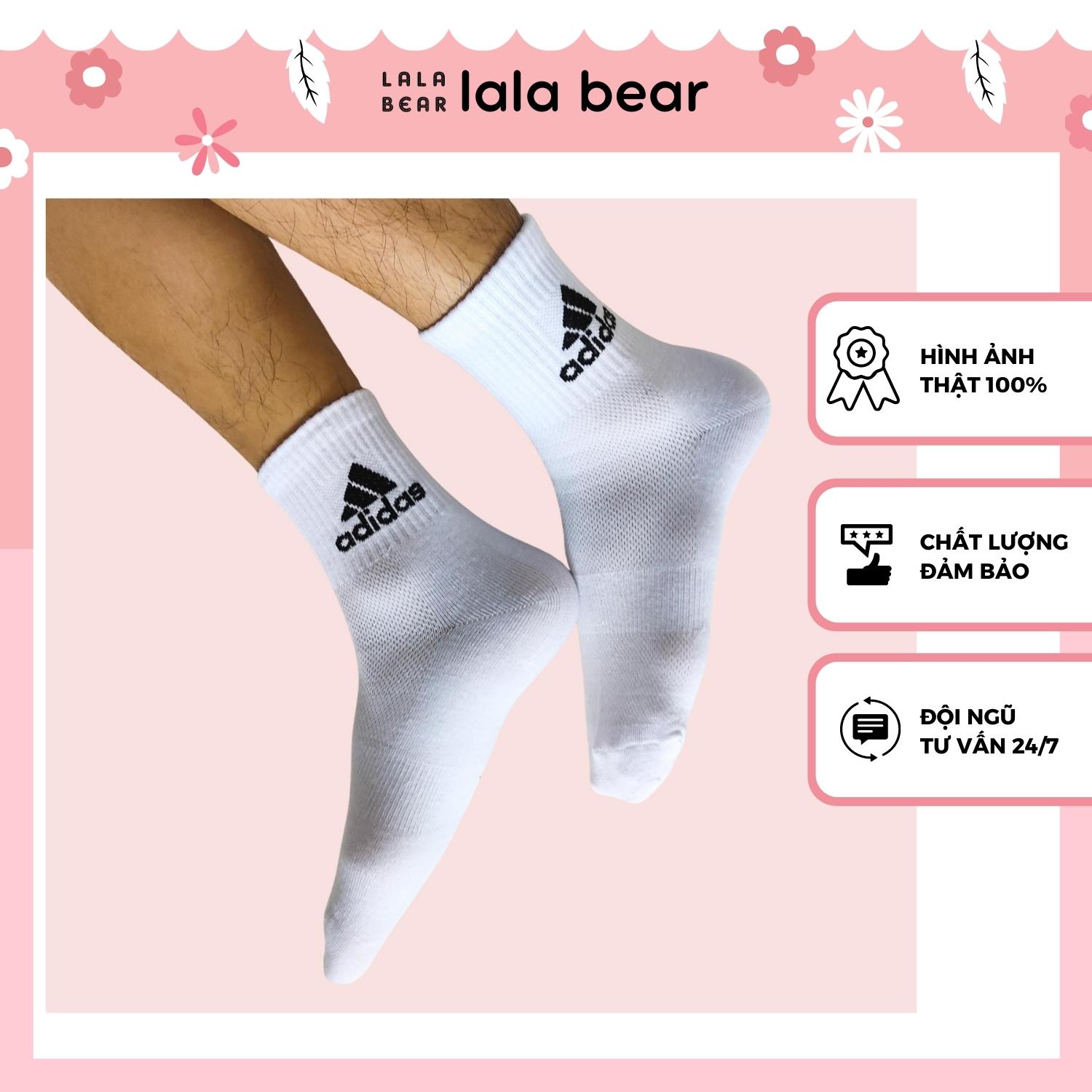 Combo 5 đôi tất thể thao dệt kim Adidas cổ cao