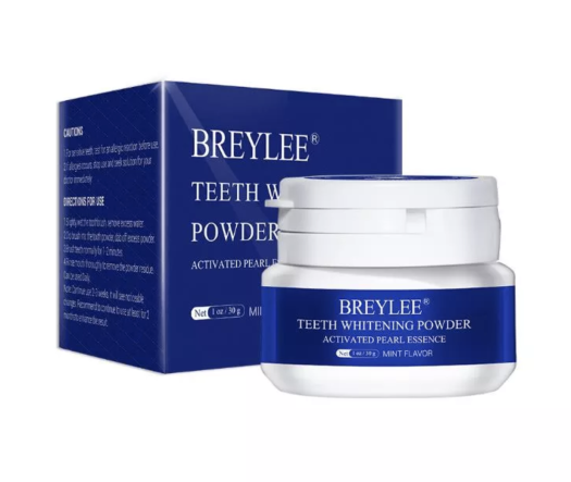 BREYLEE Bột Tẩy Trắng Răng Kem Đánh Răng Nha Khoa Dụng Cụ Răng Trắng Sạch Vệ Sinh Răng Miệng Bàn Chải Đánh Răng Gel Loại Bỏ Mảng Bám Vết Bẩn Teeth Whitening White Pearl Powder 30G