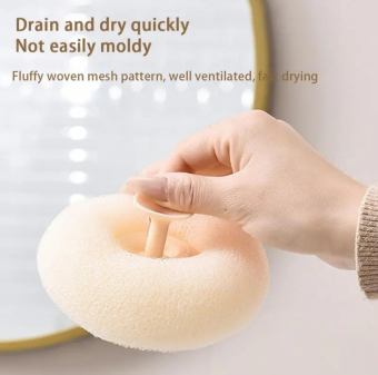 Bông Tắm Xơ Lưới Siêu Tạo Bọt Tẩy Tế Bào Chết Có Kẹp Ngón Tay Tiện Lợi