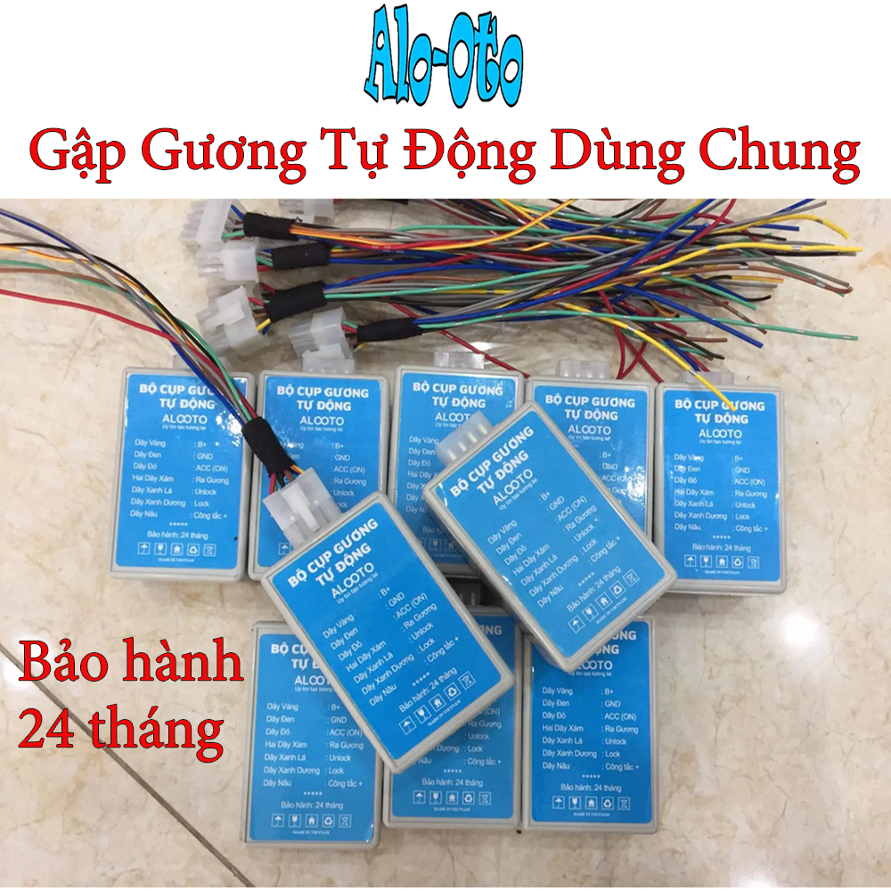 Bộ khóa cửa tự gập gương có cầu trì bảo vệ mạch dùng chung các loại xe hơi và xe ô tô bảo hành 2 năm