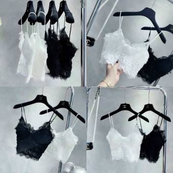 ÁO BRA REN THỪNG lưng thun đen trắng nữ