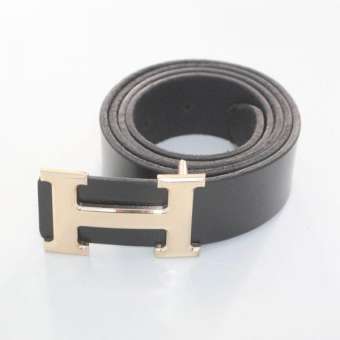 Thắt lưng dây nịt lưng  da mặt chữ H nâu