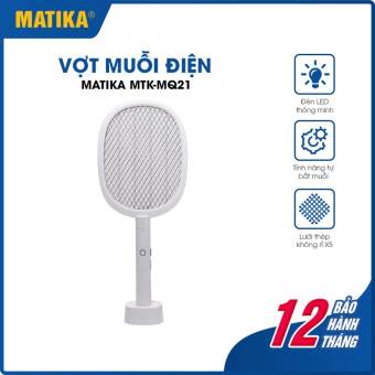 Vợt Muỗi 2in1 MATIKA MTK-MQ21 - Thiết kế đẹp - Tự động bắt muỗi - Bảo hành 6 tháng - Hàng chính hãng