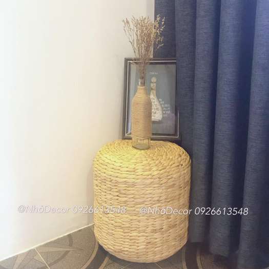 Ghế đôn ngồi đa năng đan lục bình trang trí decor