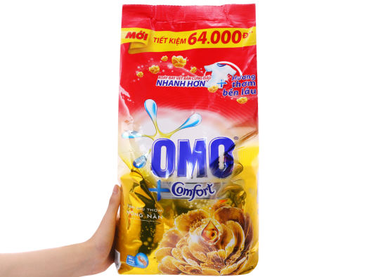 Bột giặt Omo Comfort 5,3Kg Tinh Dầu Thơm Nồng Nàn + Tặng túi nước giặt Omo Matic 500g