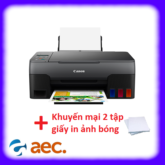 Máy in canon g3020 thay thế g3010 + khuyến mại 2 tập giấy in ảnh