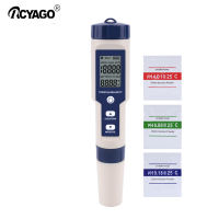 RCYAGO Máy Đo Độ MặN 5 Trong 1 Chuyên Nghiệp IP67 Với ATC 0.01% ~ 25% Máy Đo Nước Biển Máy Đo PH TDS EC Máy Đo Muối Cho Nước Biển Hồ Cá Ao Cá Bể Nuôi Tôm
